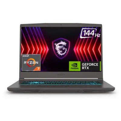 MSI Thin A15 B7UC-103IN Laptop ( Ryzen 7 7735HS / RTX 3050 / GDDR6 4GB / 16GB (8GB*2) / 1TB / IPS-Level FHD 15.6(144Hz) / Win Sl)